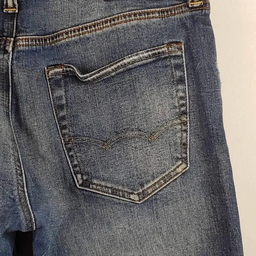 American Eagle Jeans Men’s Size 30x34 Blue Slim Distressed Skate Stretch